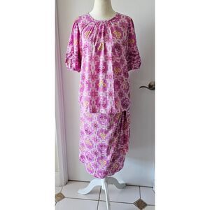 ANN TAYLOR 2 Pieces Dress Pink Wrap Skirt Size S & Short Sleeve Top Size S NWOT
